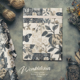 Papel De Regalo Halloween del Collage vintage de polizones góticos