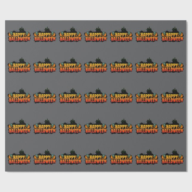 Papel De Regalo Halloween deslumbrante (Superficie plana)