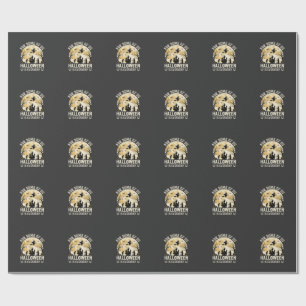 Papel De Regalo Halloween Es Todos Los Días Luna Embrujada Bruja S