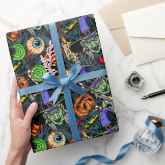 Papel De Regalo Halloween espeluznante y aterrador espantoso