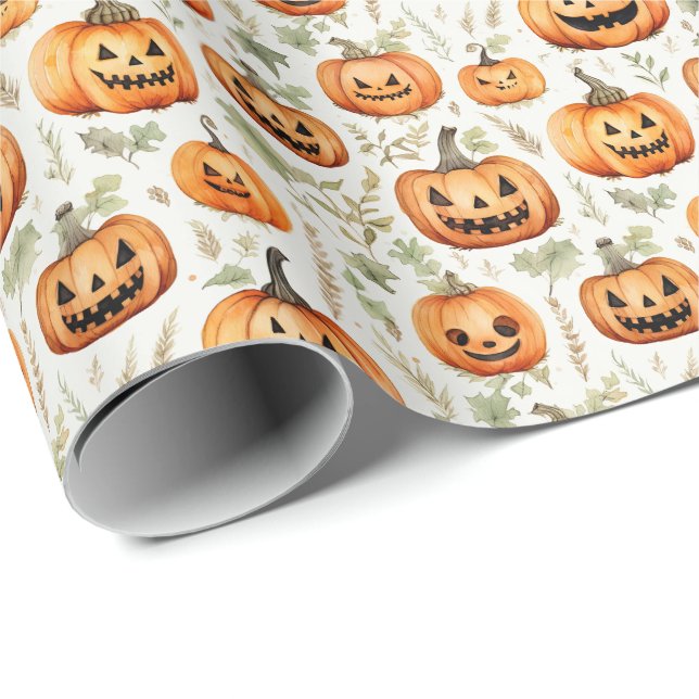 Papel De Regalo Halloween fantasmal (Esquina del rollo)