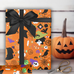 Papel De Regalo Halloween festivo Monster Mash-Up