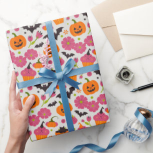 Papel De Regalo Halloween festivo   Pasteles, Calabaza y Bats