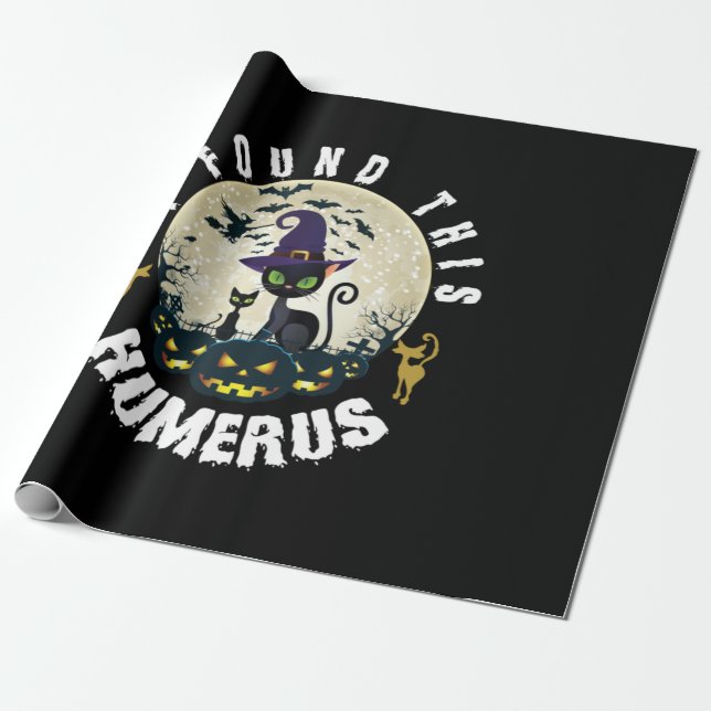 Papel De Regalo Halloween Gift | I Found This Humerus Birthday (Desenrollado)