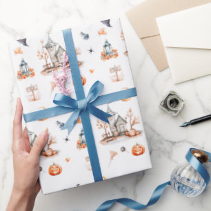 Papel De Regalo Halloween Halloween en casa de enloquecimiento