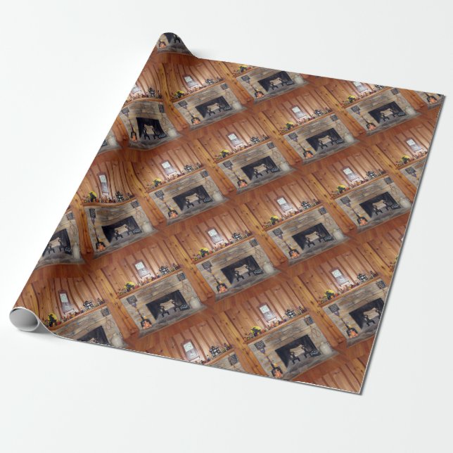 Papel De Regalo Halloween Hearth (Desenrollado)