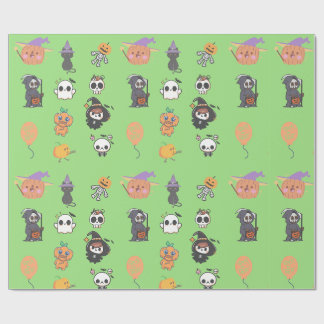 Papel De Regalo Halloween lindo chibi