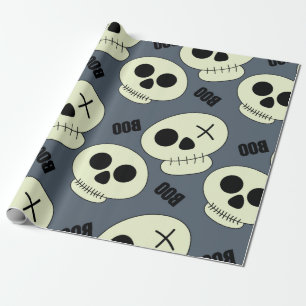 Papel De Regalo Halloween lindo cráneo con novio infalible spa sin