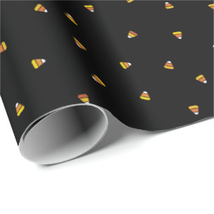 Papel De Regalo Halloween lindo naranja divertido dulce negro de m