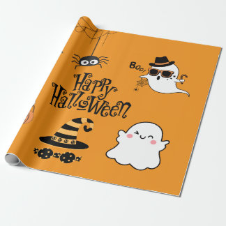 Papel De Regalo Halloween lindo y fantasmal