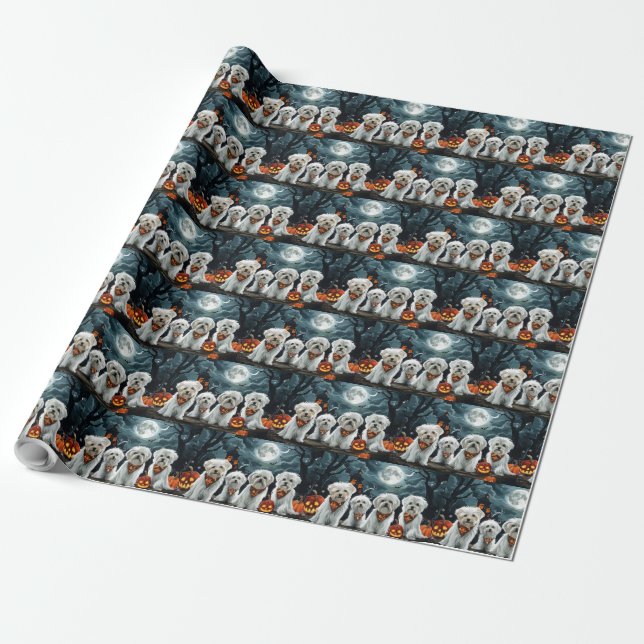 Papel De Regalo Halloween maltés Spooki (Desenrollado)