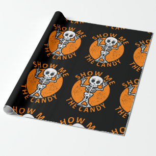 Papel De Regalo Halloween Muéstrame El Esqueleto De Los Candy