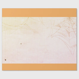 PAPEL DE REGALO HALLOWEEN, NARANJA DE SPIDER WEB