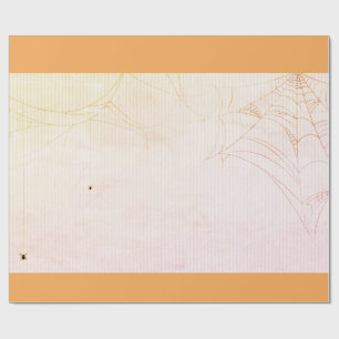 PAPEL DE REGALO HALLOWEEN, NARANJA DE SPIDER WEB