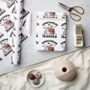 Papel De Regalo Halloween, profesora de Spooktacular