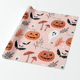 Papel De Regalo Halloween Pumpkin Ghost Autumn Wrapping Paper