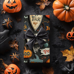 Papel De Regalo Halloween retro