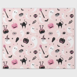 Papel De Regalo Halloween rosa
