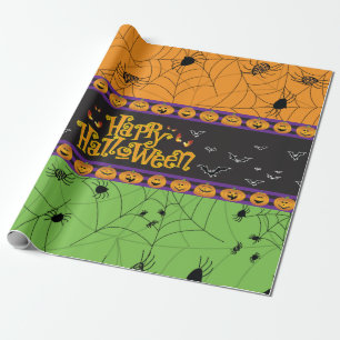 Papel De Regalo Halloween Scary Spider Webs