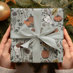 Papel De Regalo Halloween sobre la cosecha de la caída verde salad