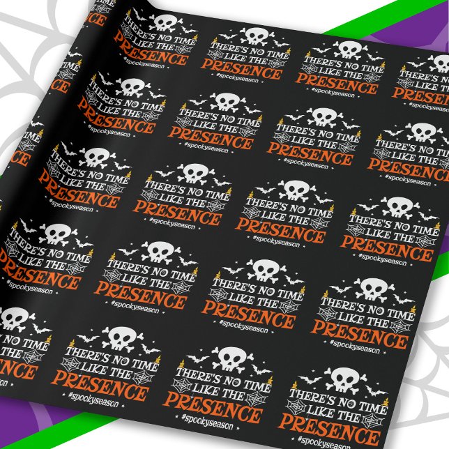 Papel De Regalo Halloween Spirit Skull Crossbone Funny Halloween (Subido por el creador)