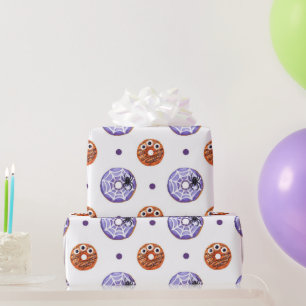 Papel De Regalo Halloween Spooky Sweet Spider & Monster Donut