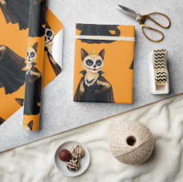 Papel De Regalo Halloween themed for Siamese Cat lovers