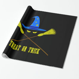 Papel De Regalo Halloween Trick O Trick Black