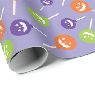 Papel De Regalo Halloween Trick-or-Treat Spooky Lollipops Seamless