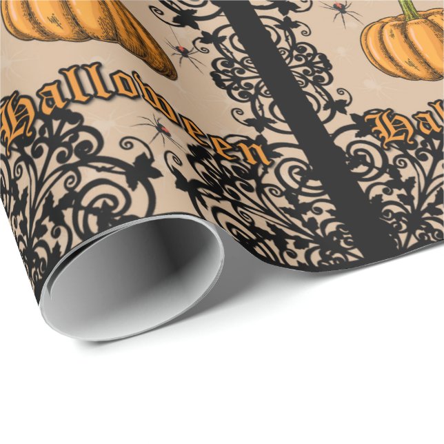 Papel De Regalo Halloween vintage (Esquina del rollo)