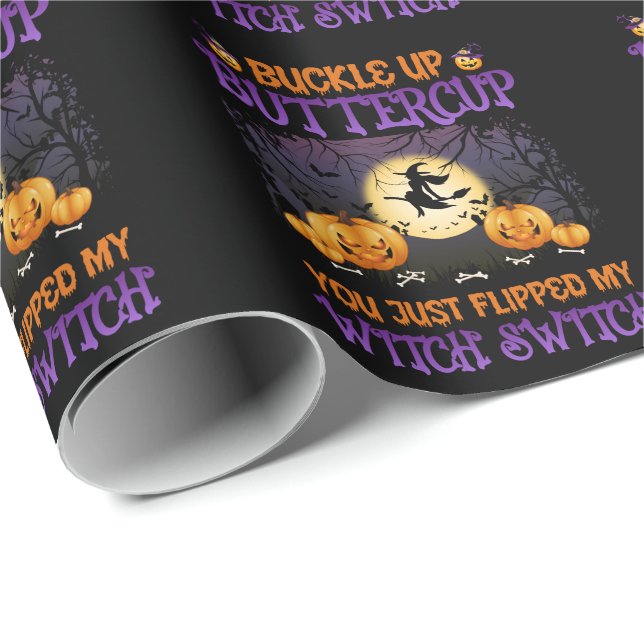 Papel De Regalo Halloween Witch Switch Buckup Buttercup (Esquina del rollo)
