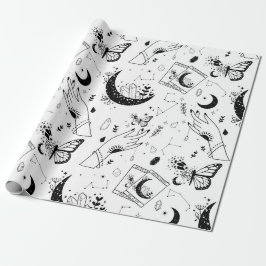 Papel De Regalo Halloween Witch Tarot Card Crystal Moon