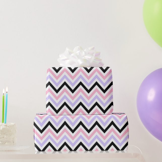 Papel De Regalo Halloween Zigzag – Patrón Estacional Audaz (Regalos de fiesta)