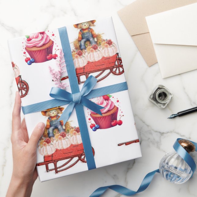 Papel de regalo HalloweenCumpleaños Espantapájaros (Regalar)