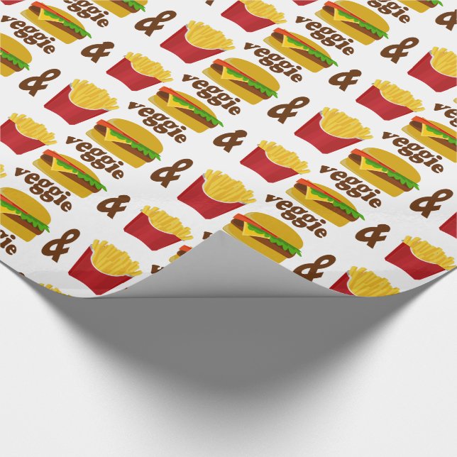 Papel De Regalo Hamburguesa de verduras y frijoles (Esquina)