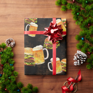 Papel De Regalo Hamburguesa y cerveza