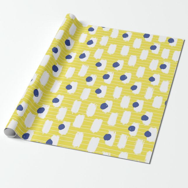Papel De Regalo Hand drawn brush stroke seamless pattern.  (Desenrollado)