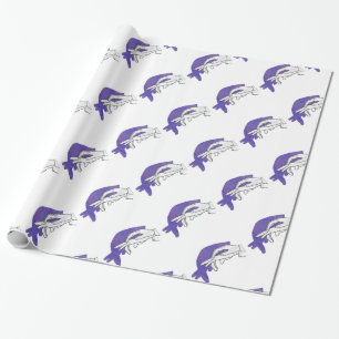 Papel De Regalo Hand Silhouette Anteater Purple
