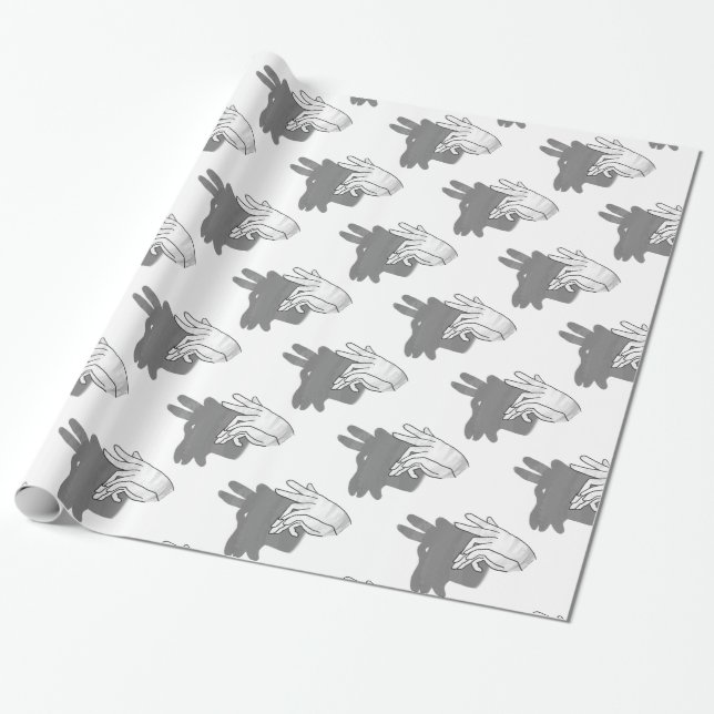 Papel De Regalo Hand Silhouette Billy Goat Gray (Desenrollado)