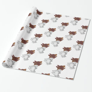 Papel De Regalo Hand Silhouette Dog Brown