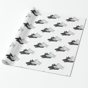 Papel De Regalo Hand Silhouette Wolf