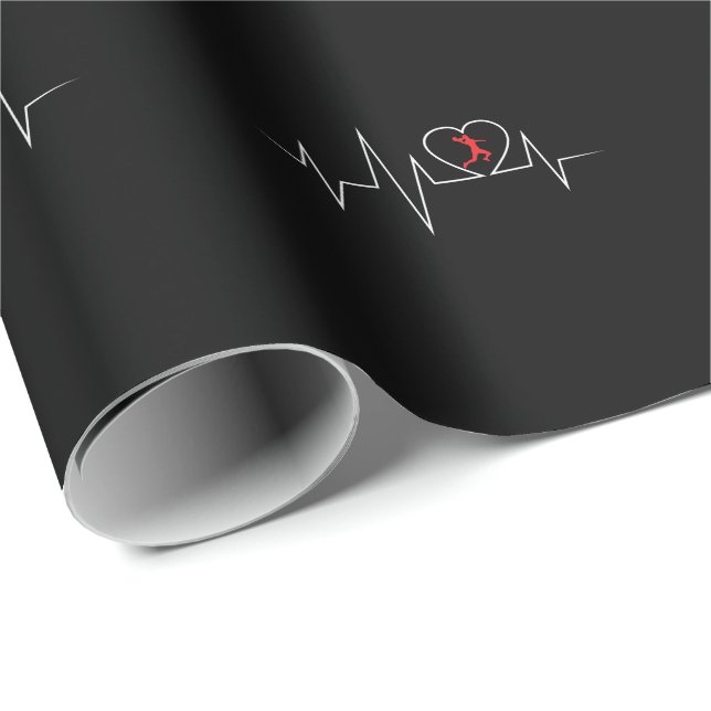 Papel De Regalo Handball EKG Liebe und Herzschlag (Esquina del rollo)