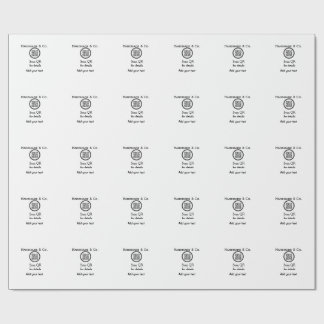 Papel De Regalo Handmade company business Scan QR details name dat