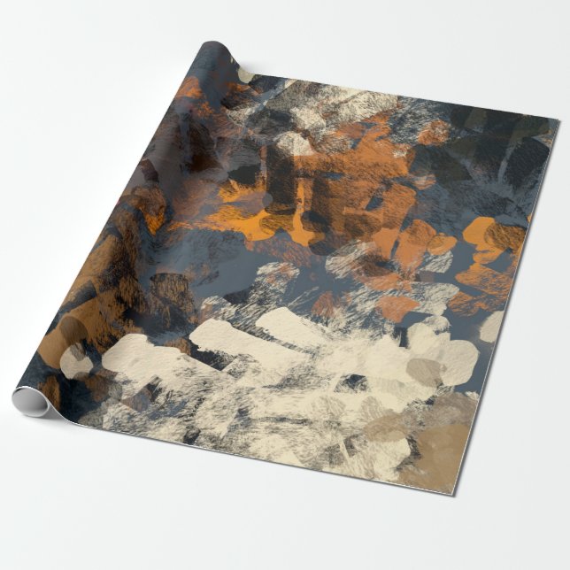 Papel De Regalo Handmade surreal abstract pattern. Modern artistic (Desenrollado)