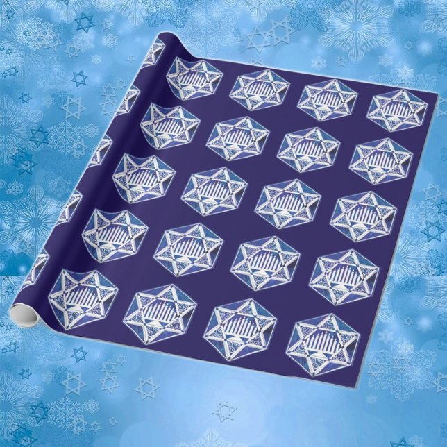 Papel De Regalo Hannukah Menorah y Star (Subido por el creador)