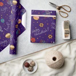 Papel De Regalo Hanukká morado