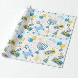 Papel De Regalo Hanukkah<br><div class="desc">Asegúrate de que cada regalo que hagas lleve un toque de amor extra envolviéndolos en papel de regalo personalizado por ti. Nuestro papel de regalo está disponible en cuatro tipos de papel de gran calidad y en cinco tamaños para que puedas combinarlos a tu gusto. ¡La presentación es tan importante...</div>