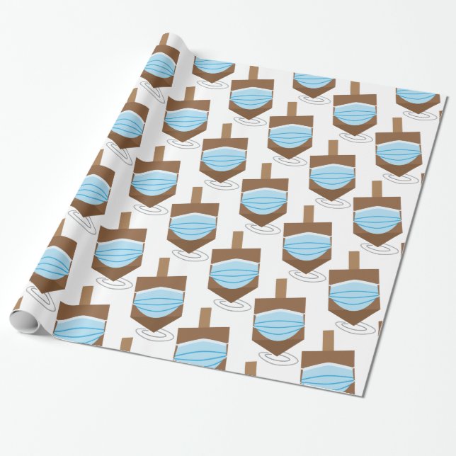 Papel De Regalo Hanukkah 2020 - Tapa giratoria con máscara facial (Desenrollado)