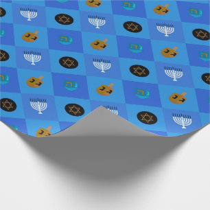Papel De Regalo Hanukkah dreidel menorah