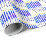 Papel De Regalo HANUKKAH Fruto Espiritual Cristiano<br><div class="desc">HANUKKAH Papel de envolvimiento cristiano de fruta espiritual, especialmente diseñado con la menorah de Hanukkah y el fruto nueve veces mayor del Espíritu Santo de la fe cristiana: amor, alegría, paz, sufrimiento prolongado, bondad, lealtad, autocontrol. Este papel de envoltura de Hanukkah sería una gran manera de presentar tus regalos para...</div>